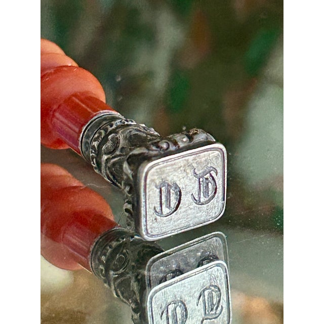 Antique French Silver-Mounted Carnelian Desk Seal For Sale In Kansas City - Image 6 of 6
