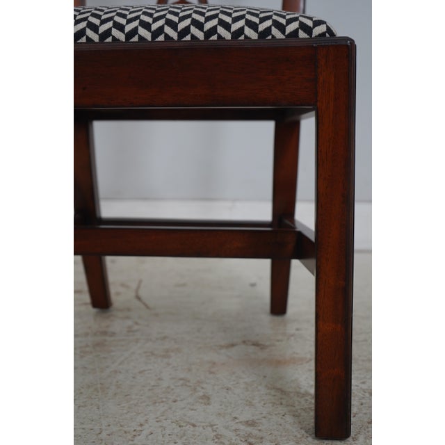 Set of 8 Henredon Chippendale Mahogany Dining Room Chairs For Sale - Image 12 of 18