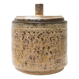 Vintage Belgian Ceramic Pot with Lid by Roger Vandeweghe for Amphora, 1960s For Sale