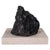 A modern bronze sculpture titled "Spectre (Black)" by American artist Richard Kozlow. Created and exhibited in 1996....