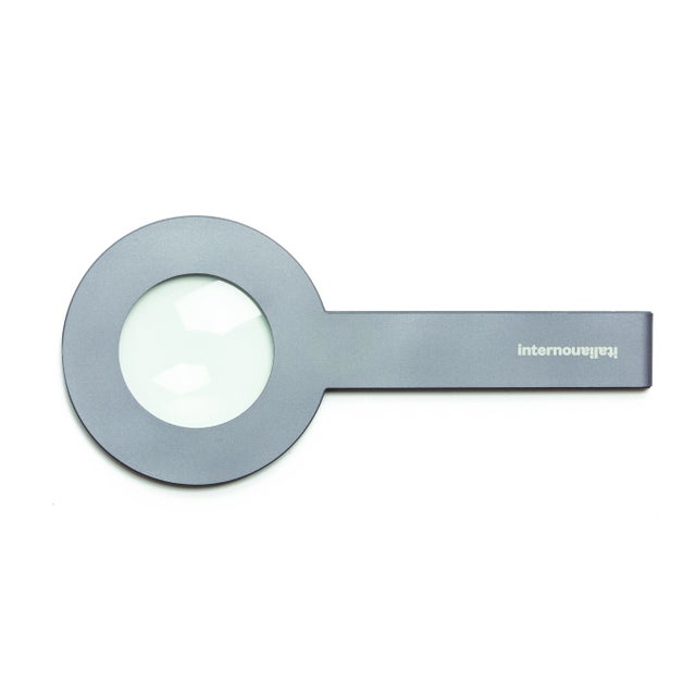 Contemporary STRA Lens Magnifying Glass in Anthracite by Giulio Iacchetti for Internoitaliano For Sale - Image 3 of 3