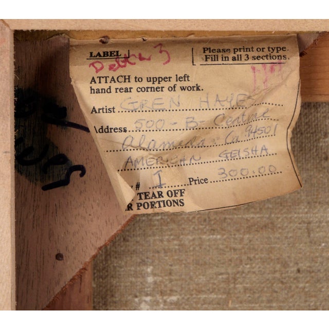 Yellow "American Geisha" - Figurative Portrait in Oil on Linen by Patricia Gren Hayes For Sale - Image 8 of 11