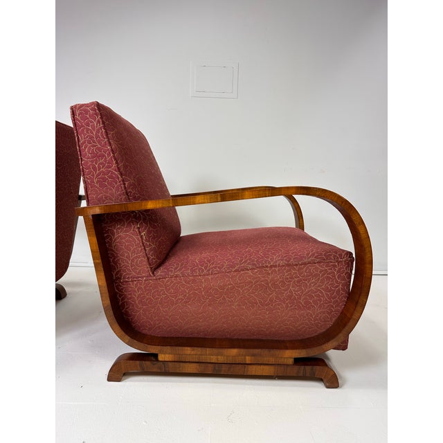 Brown Art Deco Swedish Lounge Chairs For Sale - Image 8 of 10