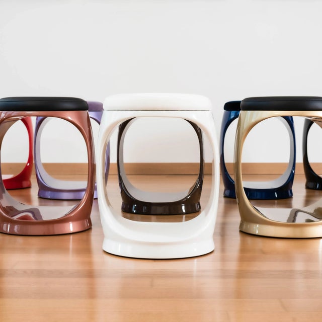 White Signet Ring Stool by Cyril Rumpler For Sale - Image 8 of 9