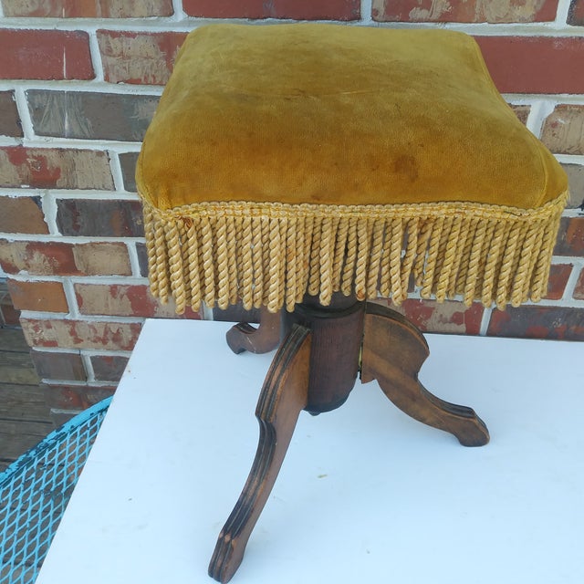 Antique Victorian Tonk Piano or Organ Stool Chicago & New York For Sale - Image 4 of 17