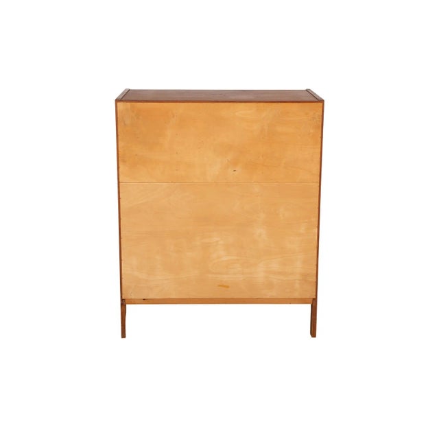1970s 1970s Mid-Century Modern Teak Secretary Desk Vanity With Mirror For Sale - Image 5 of 11