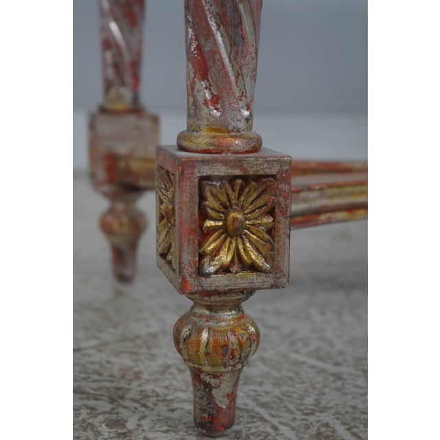 French Louis XVI Mirror Top Carved Console Table For Sale - Image 9 of 14