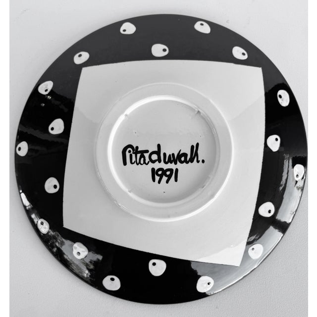 Late 20th Century Postmodern Memphis Style Charger Platter by Rita Duvall, 1991 For Sale - Image 5 of 5