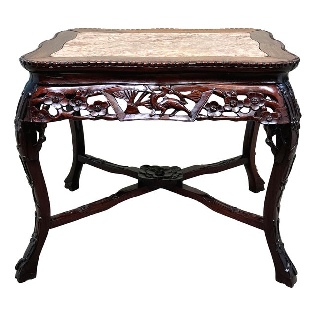 A Very Attractive Late 19th Century Chinese Export, Oriental Hardwood Coffee Table Of Rectangular Form, Having Inset...