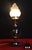 Art Deco Mid-Century Brass Table Lamp with Opaline Flame Shade, 1940s For Sale - Image 16 of 18