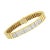Contemporary 14K Yellow Gold 3 5/8 cttw Invisible Set Princess-Cut Diamond ID Tennis Bracelet - Size 7" For Sale - Image 3 of 7