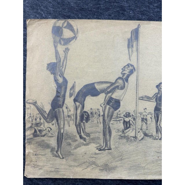 Beige Sport Reck Leibesübungen, 1930, Pencil on Paper For Sale - Image 8 of 12