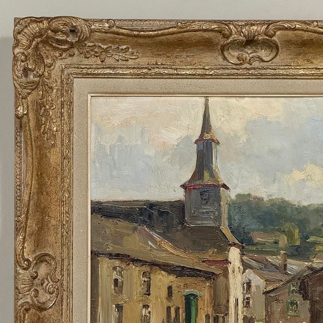 Wood Framed Oil Painting on Panel by Yvette Lichtfus (1925-2014) 'La Foret Sur Semois' For Sale - Image 7 of 16