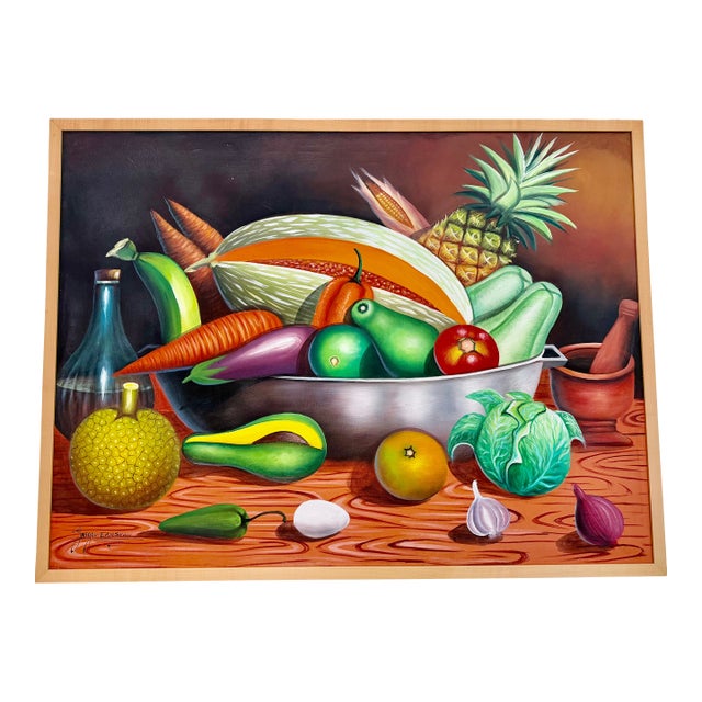 Haitian Fruit Painting For Sale