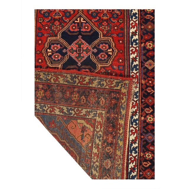 Traditional Pasargad DC Rust Persian Antique Bidjar Rug For Sale - Image 3 of 3