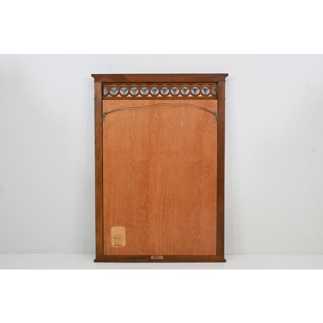 Kindel Neoclassical Regency Style Cherry Wood Wall Mirror With Pierced Gallery For Sale - Image 11 of 13