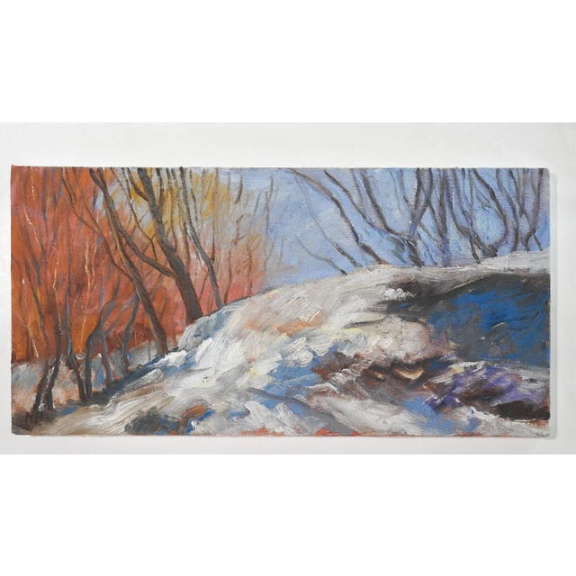 1978 Impressionist Snowy Winter Landscape Painting For Sale In Seattle - Image 6 of 8