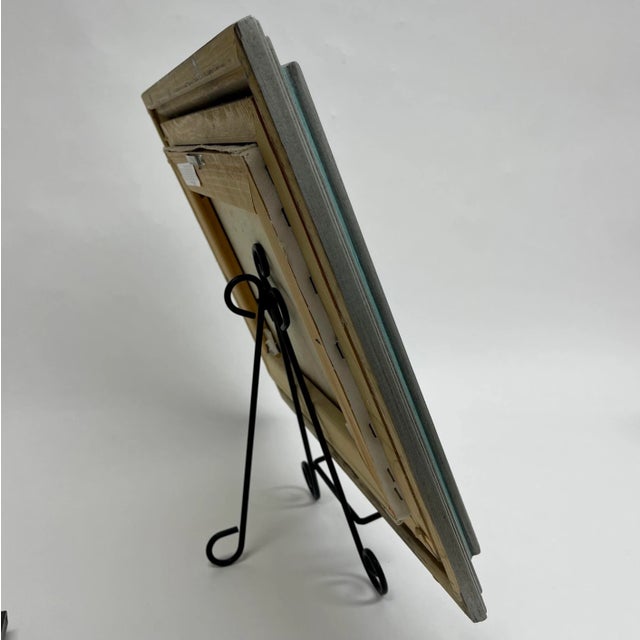 Heavily Framed Original Artisan Oil Painting of Pond in New England For Sale - Image 12 of 12