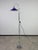 Vintage Adjustable Chrome Floor Lamp with Cobalt Blue Glass Shade, 1950s For Sale - Image 4 of 12