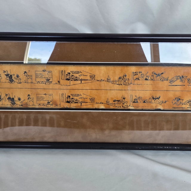 1933 Framed Nic "Galloping Dominoe" Projector Film Black Americana Cartoon Strip For Sale - Image 4 of 10