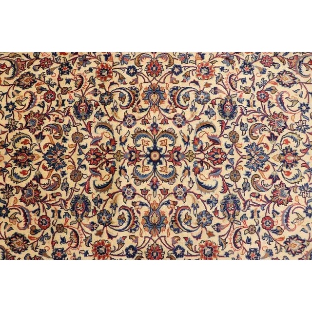 Beige Middle Eastern Hand-Knotted Sarough Rug For Sale - Image 8 of 11