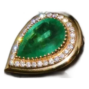 GIA Certified Natural 6.46CTS VS F Diamond Emerald 18K Solid Gold Halo Domed Ring, size 7 For Sale