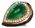GIA Certified Natural 6.46CTS VS F Diamond Emerald 18K Solid Gold Halo Domed Ring, size 7 For Sale