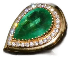 GIA Certified Natural 6.46CTS VS F Diamond Emerald 18K Solid Gold Halo Domed Ring, size 7