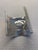 Abstract Expressionism Silver Plate Evil Eye Wide Cuff Bracelet For Sale - Image 3 of 6