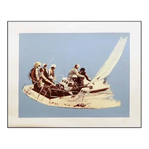 Mark King "Asea" Sailing Sailboat Hand Signed Limited Edition Serigraph