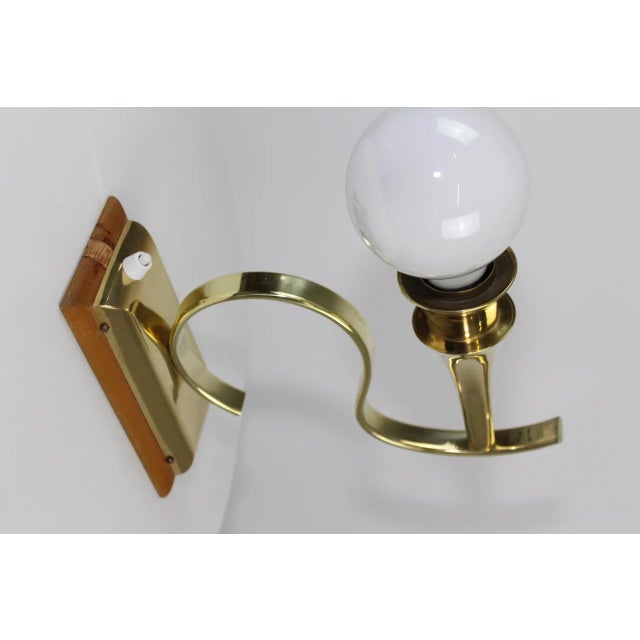 Gold Art Deco Brass Wall Lamp, 1920s For Sale - Image 8 of 13