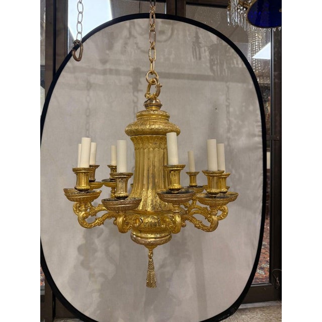 Bronze 1900 Caldwell Gilt Bronze Caldwell Chandelier 12 Lights For Sale - Image 8 of 8
