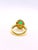 Late 20th Century Bochic "Orient" Vintage Emerald & Fancy Yellow Sapphire Ring Set In 18K Gold & Silver, Size 6.5 For Sale - Image 5 of 18