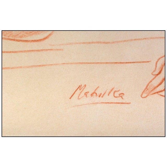 Figurative Early 20th Century Alone in a Garden, Jan Matulka For Sale - Image 3 of 4