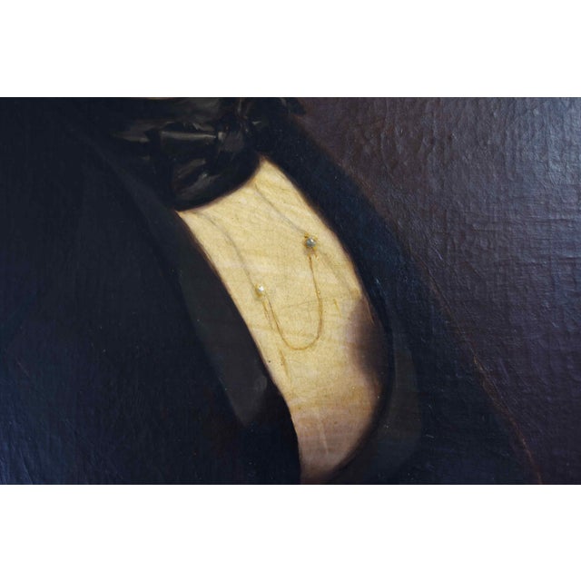 19th Century Portrait of a Gentleman in a Suit Original Oil on Canvas Framed 33" X 41" For Sale - Image 4 of 16