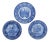 Wedgwood Blue & White Transferware Architectural Plates, Set of 3 For Sale