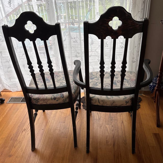 Traditional 1950s Beautiful Pair of Holman Manufacturing Co. Oak Chairs For Sale - Image 3 of 8