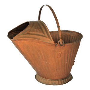 Antique Copper Tone Metal Coal Scuttle Bucket