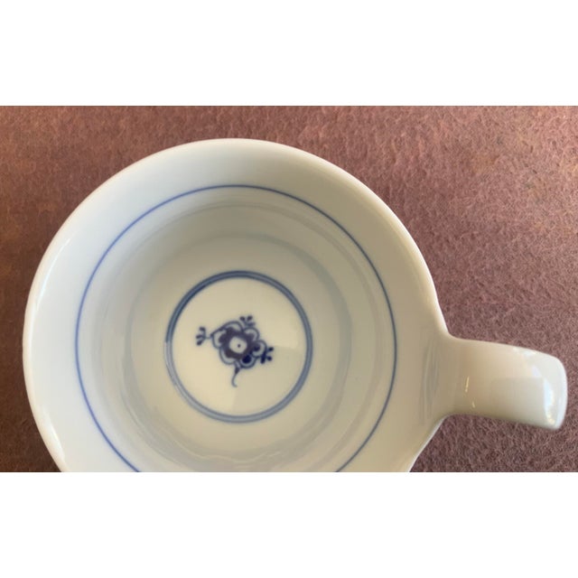 Royal Crownford 1970s Royal Copenhagen Blue Fluted Plain High Handle Cup 73 For Sale - Image 4 of 5