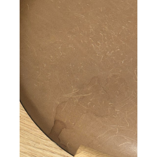 Crump & Kwash Montgomery Dining Chairs Set of 3 Oak Leather Brass For Sale - Image 4 of 10