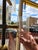 Metal Pair of Vintage Brass and Hand Blown Glass Chandeliers For Sale - Image 7 of 7
