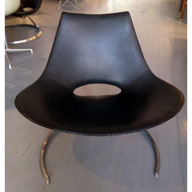 1960s Pair of Rare Danish Scimitar Lounge Chairs For Sale - Image 5 of 7