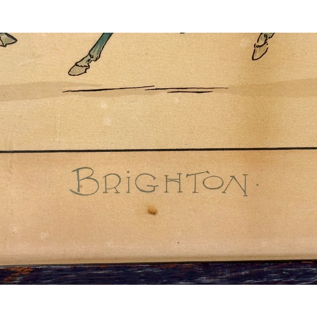 Cecil Aldin Framed Lithograph Titled, 'Brighton' c.1900 For Sale - Image 6 of 17