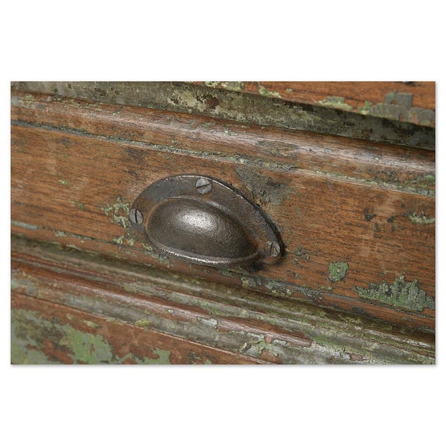 Patinated Wooden Bedside Table, 1800s For Sale - Image 4 of 8