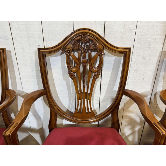 English Regency Beechwood Armchairs, 1970s, Set of 12 For Sale - Image 11 of 18