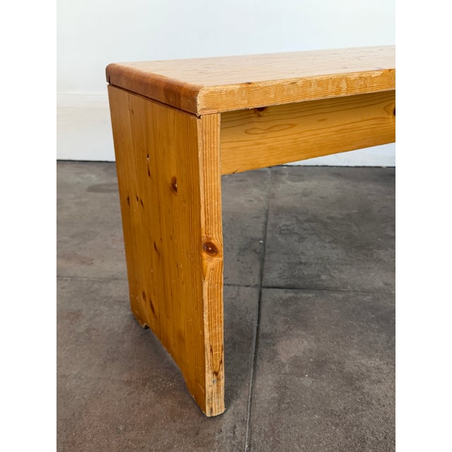 1970s Vintage 1970’s Charlotte Perriand Pine Bench For Sale - Image 5 of 16