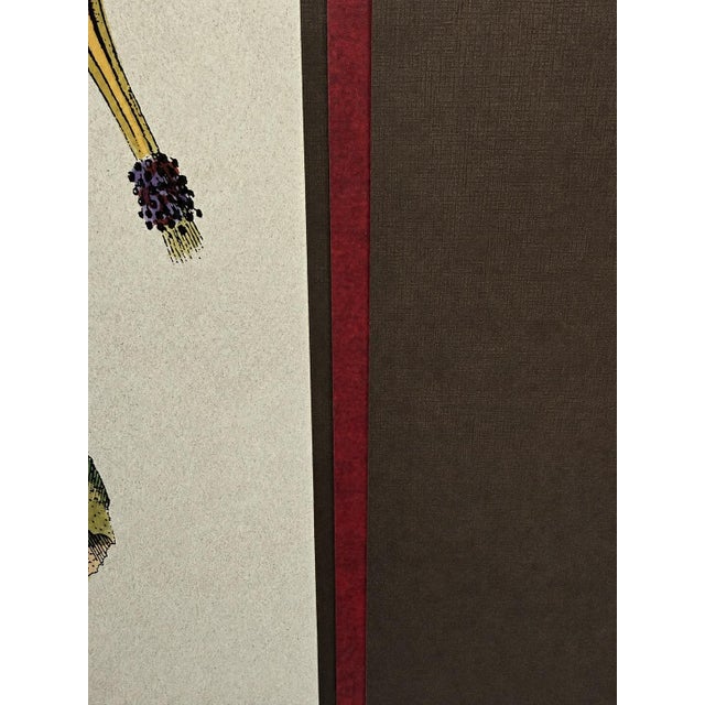 Red Vintage Framed “Jenna’s Flowers” Print by Decorative Arts, Inc. For Sale - Image 8 of 9