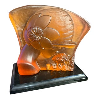 Art Deco Style Glass Paste Lamp, 1950s For Sale