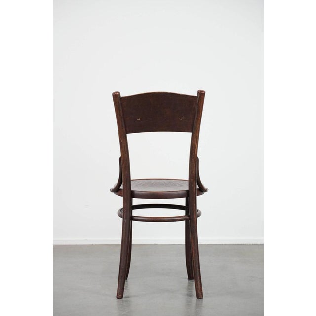 Vintage Wooden Cosmos Bistro Chair with Carvings For Sale - Image 4 of 13