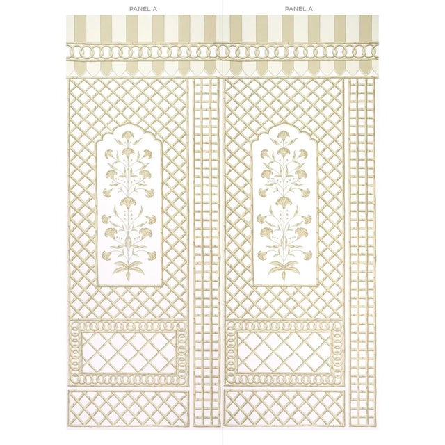 A chic lattice design with a stylized floral inset, Bamboo Trellis Panel A can be used with or without its companion,...